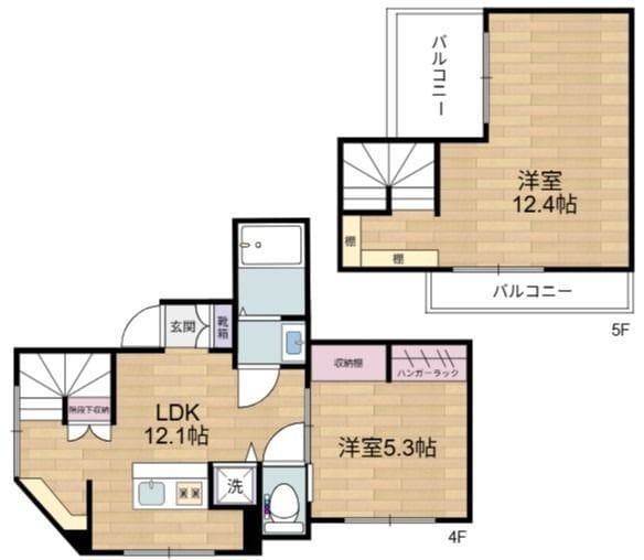 ラフィネ調布 501 間取り図