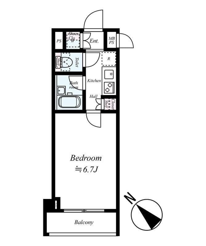 ルーブル小石川弐番館 104 間取り図