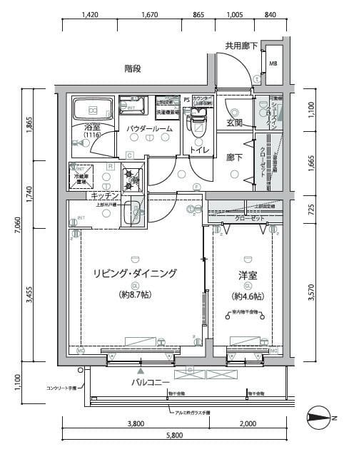ARCOBALENO NERIMA 307 間取り図