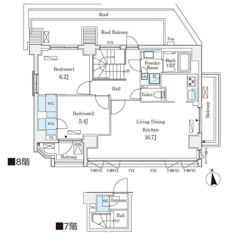 イプセ碑文谷 702 間取り図