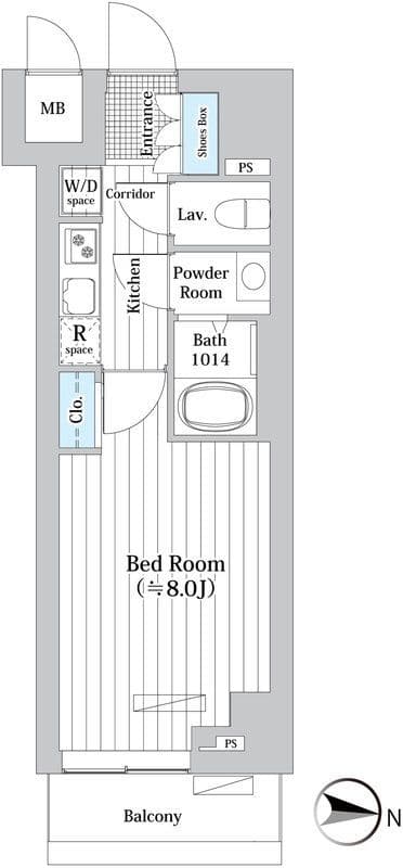 ルーエ押上 202 間取り図