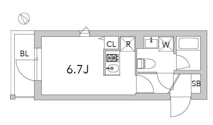 GranDuo若林Ⅳ 204 間取り図