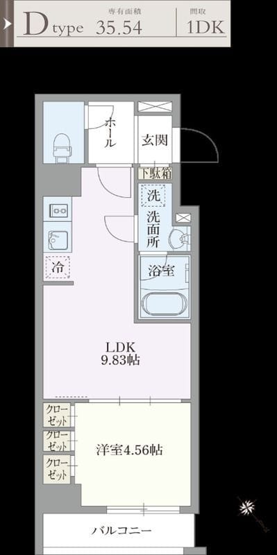 ベルエスパス箱崎 0404 間取り図