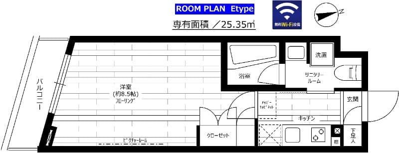 ステージグランデ用賀アジールコート 505 間取り図