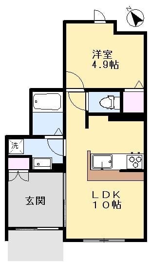 コリド赤塚A A102 間取り図