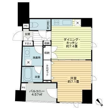 レフィール日本橋浜町 0604 間取り図