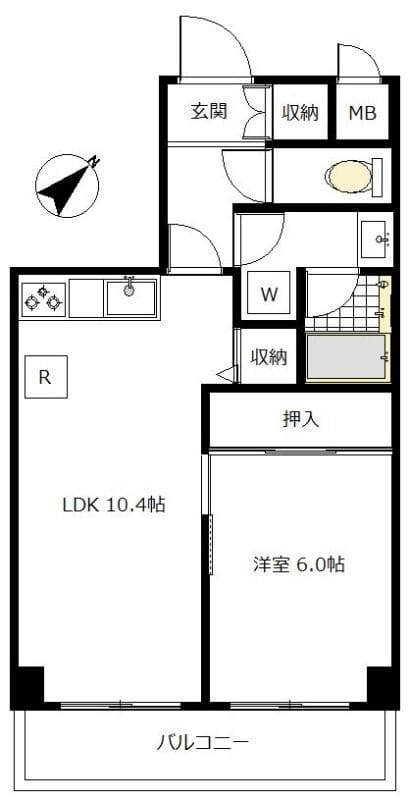 ジョワイユ用賀 402 間取り図