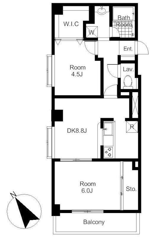 ジョワイユ用賀 405 間取り図