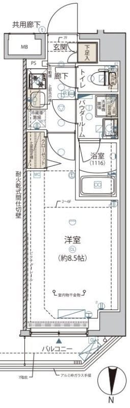 ARCOBALENO KINSHICHO 304 間取り図