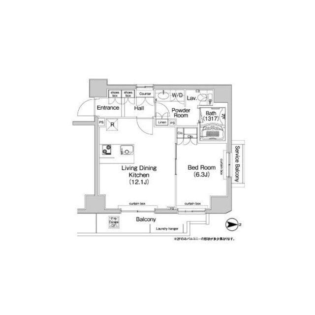 コンフォリア九段 0203 間取り図