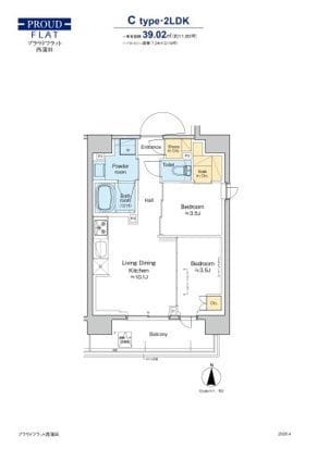 プラウドフラット西蒲田 203 間取り図