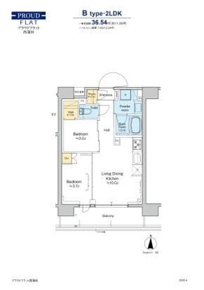 プラウドフラット西蒲田 402 間取り図