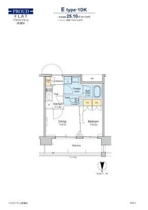 プラウドフラット西蒲田 805 間取り図