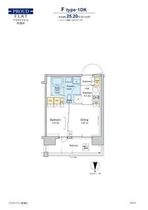 プラウドフラット西蒲田 806 間取り図
