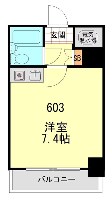 中銀第2新橋マンシオン 603 間取り図