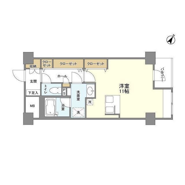 シティテラス田町 0502 間取り図