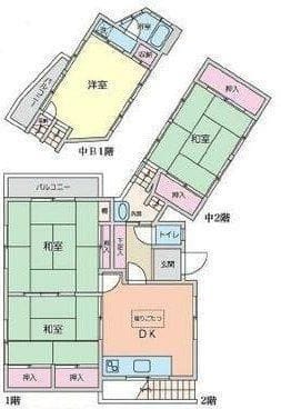 南区大岡1-2-6 1階 1 間取り図