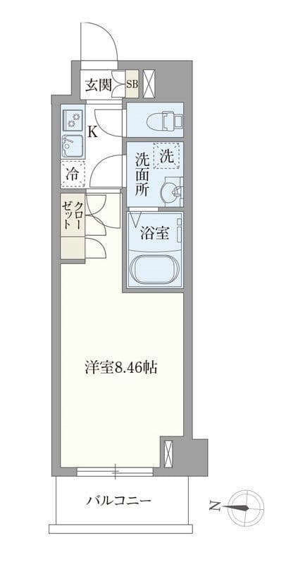 オープンブルーム押上 0402 間取り図