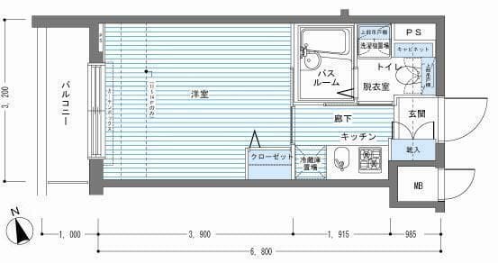 レジディア銀座東 0904 間取り図