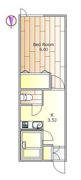 ウィング三軒茶屋 104 間取り図