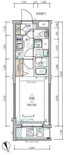 ARCOBALENO HANEDAⅡ 203 間取り図