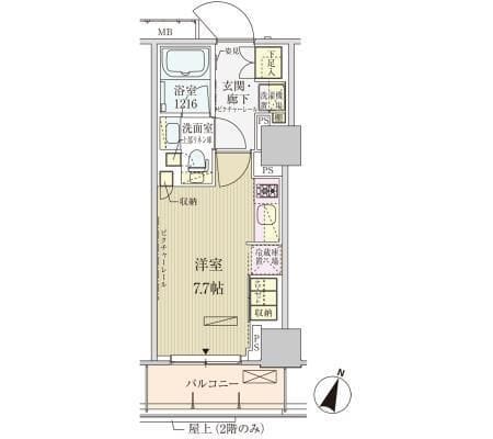 パークアクシス赤坂見附 1103 間取り図