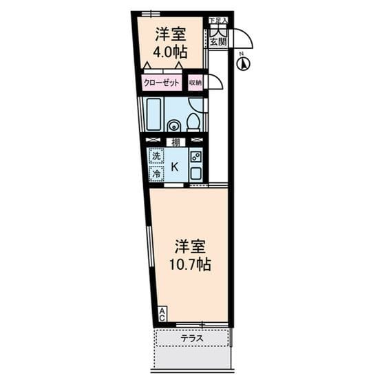 トリニティコート 0101 間取り図