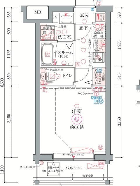 MAXIV新小岩 205 間取り図