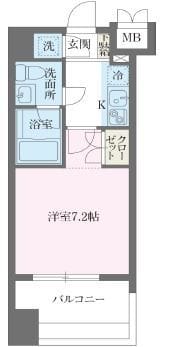 パシフィックレジデンス芝一丁目 1403 間取り図