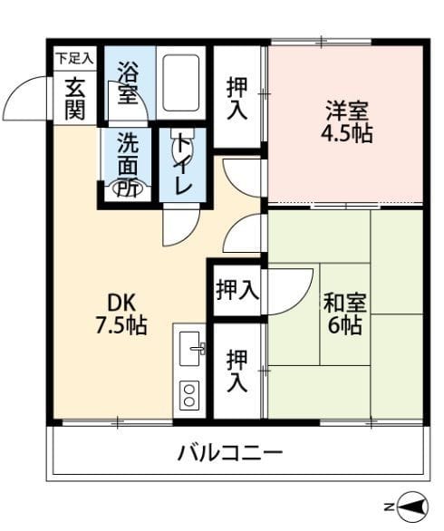 安藤コーポ 101 間取り図