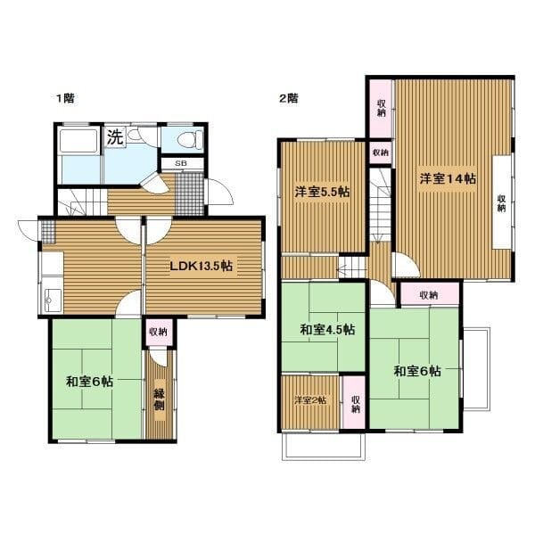 横浜元町ガーデン一戸建貸家 15.8万円/5,000円/入力なし 間取り図