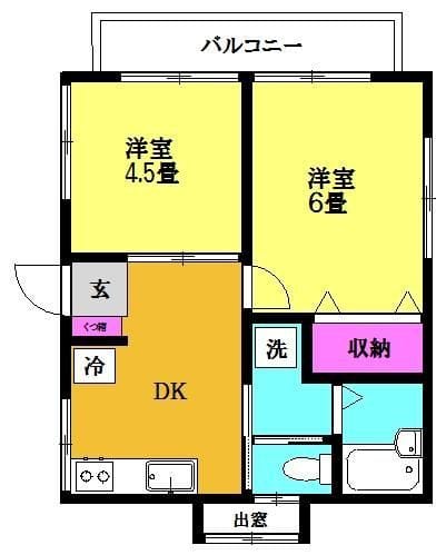 パークメゾン戸越 201 間取り図