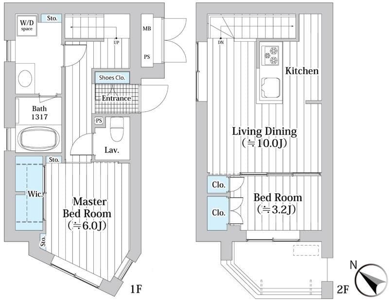 パークトトロス 01 102 間取り図