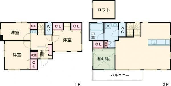 南荻窪1丁目戸建 1 間取り図