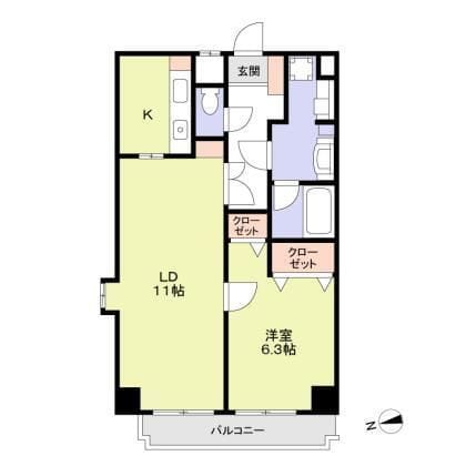 綾東ヴィレッジ弐番館 506 間取り図