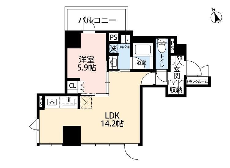 希神楽坂テラス 501 間取り図