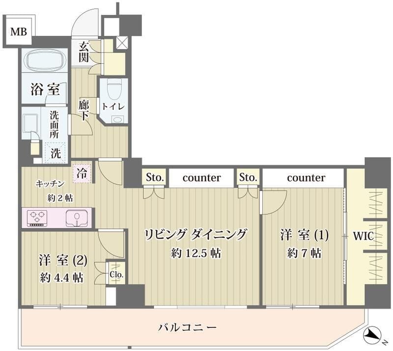 IBIS市ヶ谷 402 間取り図