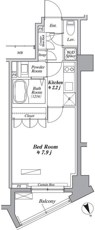 ハラスパジオB.P 202 間取り図