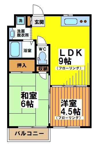 Kフラット1 203 間取り図