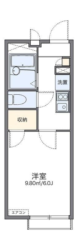 レオパレスサンガーデン 205 間取り図