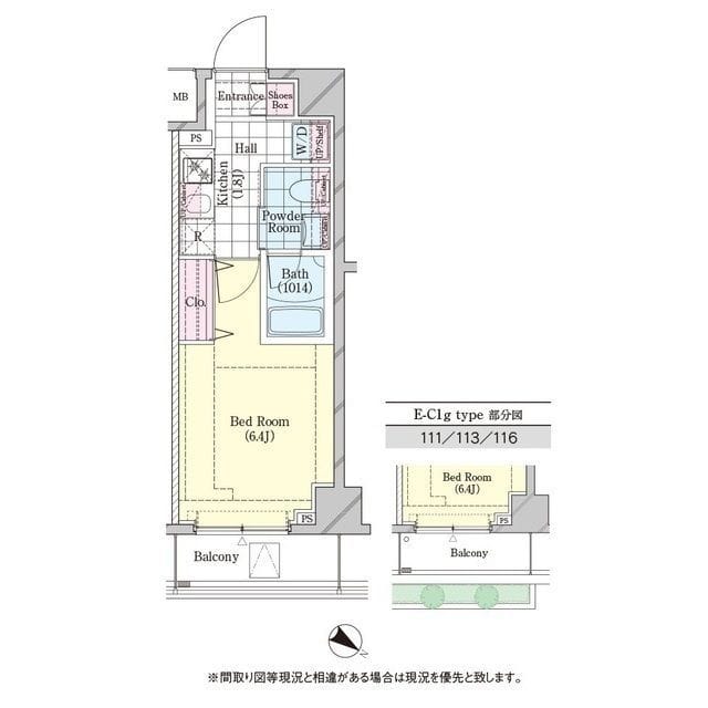シェル品川戸越 113 間取り図