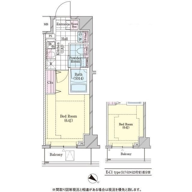 シェル品川戸越 523 間取り図