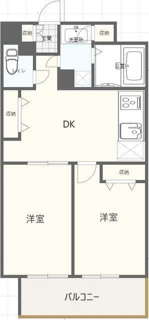 エクセルシオール新宿西戸山 602 間取り図
