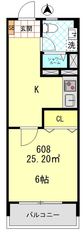 四谷コーエイマンション 608 間取り図