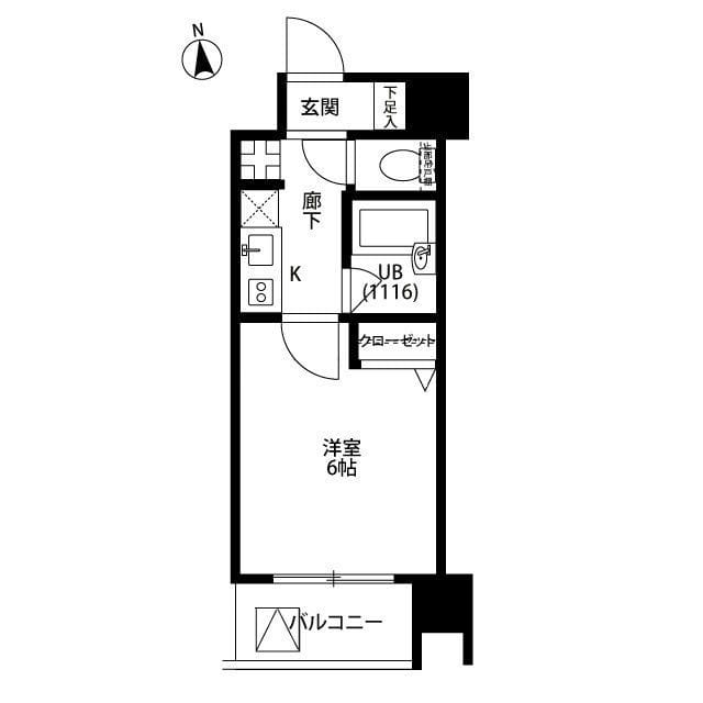 プレール大森EAST 802 間取り図