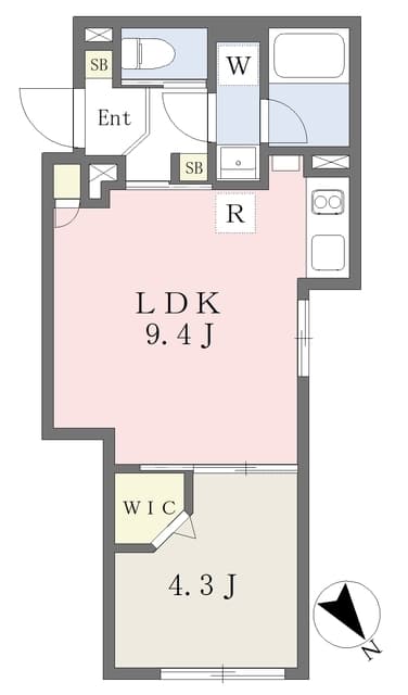 グローリオシェルト高田馬場 101 間取り図