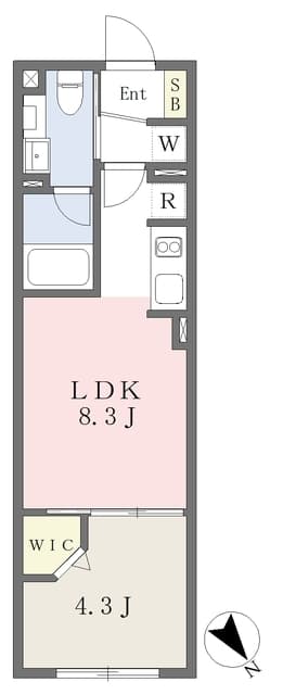 グローリオシェルト高田馬場 102 間取り図