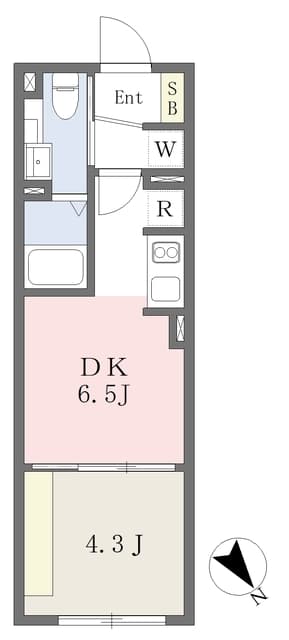 グローリオシェルト高田馬場 104 間取り図