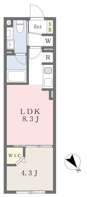 グローリオシェルト高田馬場 203 間取り図