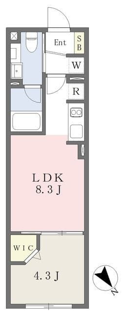 グローリオシェルト高田馬場 304 間取り図